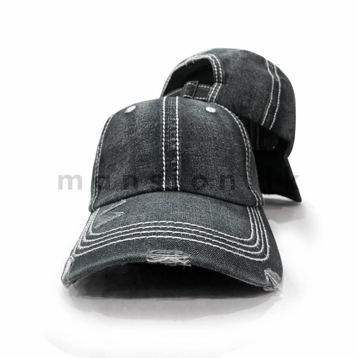 Patch Visor Denim Cap - Image 5