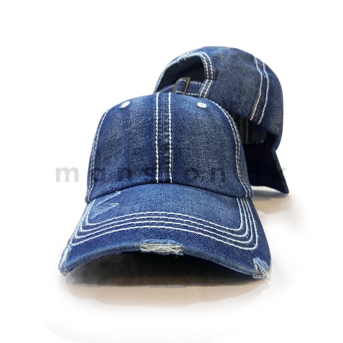 Patch Visor Denim Cap - Image 2