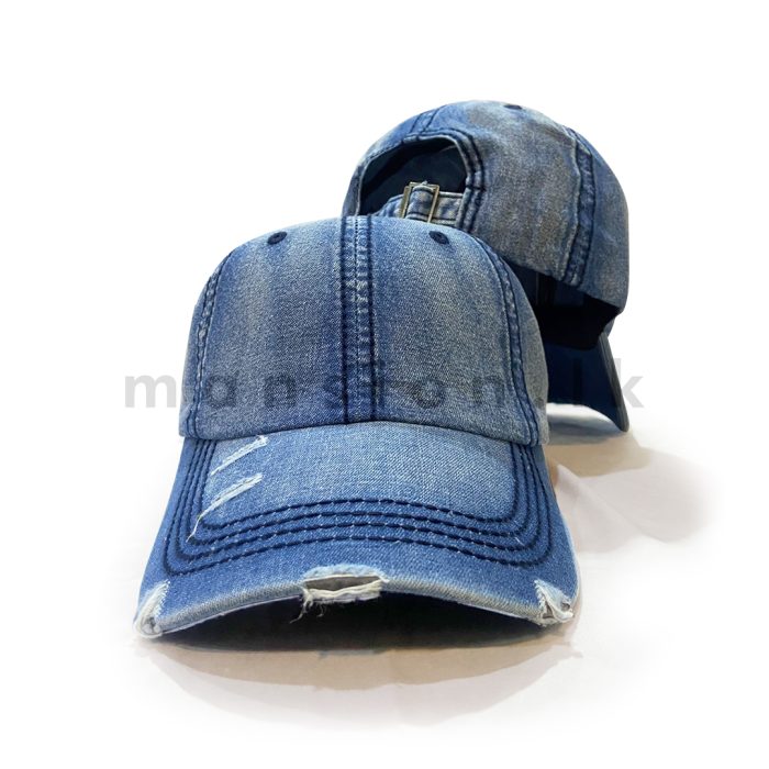 Patch Visor Denim Cap - Image 4
