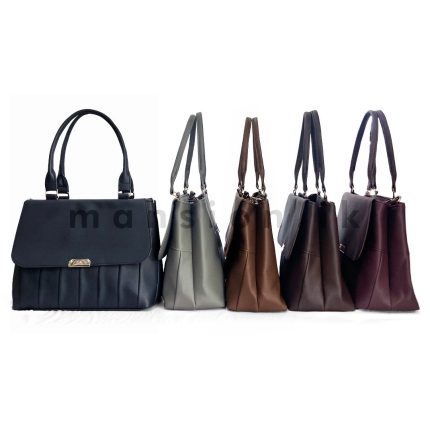 Pleats Detail Satchel Handbag