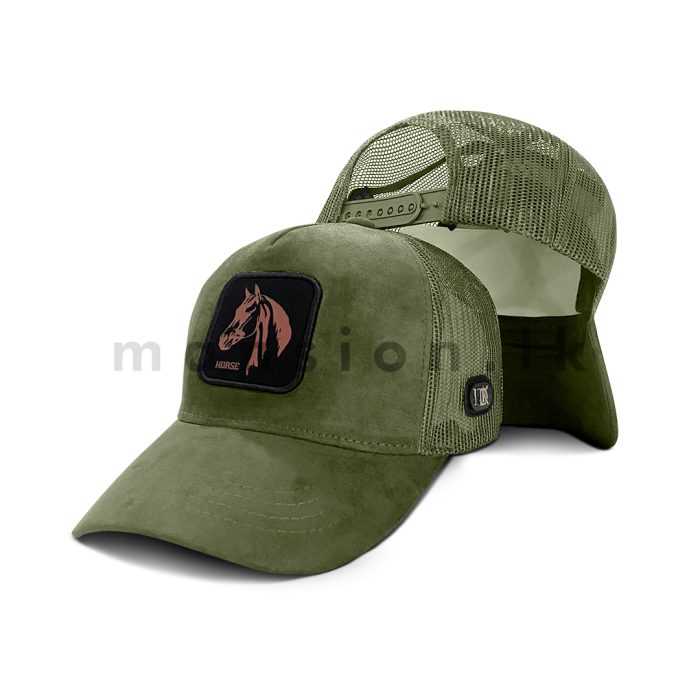 Horse Head Premium Suede Net Cap - Image 7