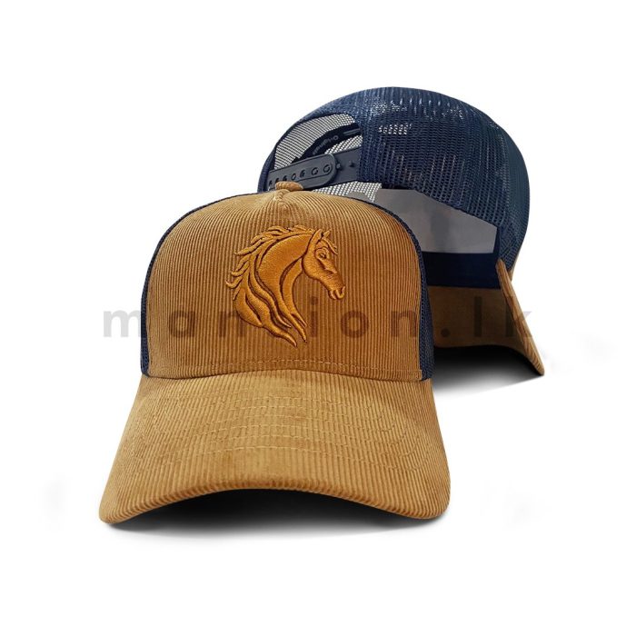 Emb Horse Head Corduroy Net Cap - Image 6