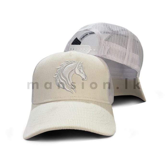 Emb Horse Head Corduroy Net Cap - Image 7