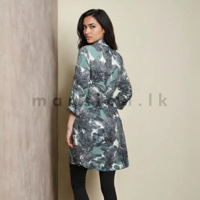 Ladies Ptd Shirt Blouse - Green - Image 2