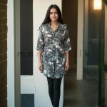 Ladies Ptd Shirt Blouse - Green