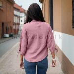Sleeve Knots Croptop - Pink - Image 2