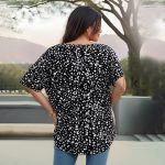 B&W Kaftan Top - Image 2