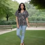 B&W Kaftan Top