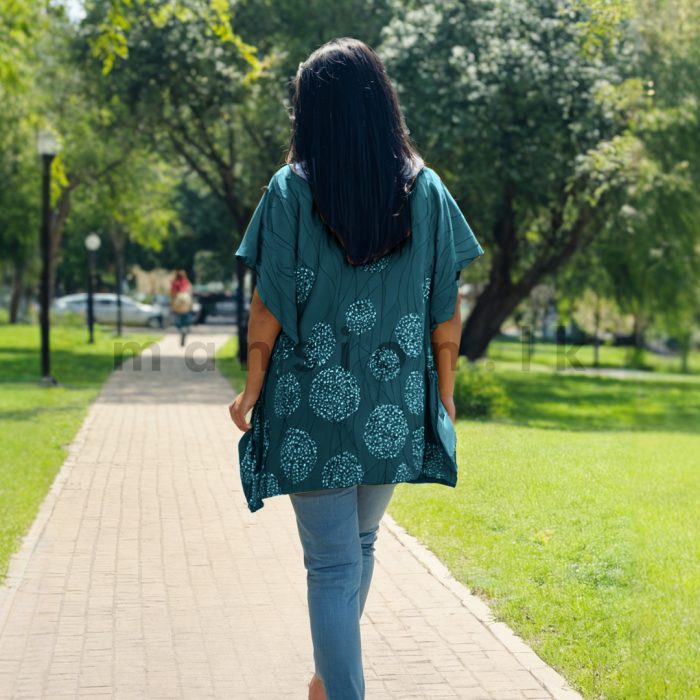Ethnic Kaftan Top - Teal - Image 2