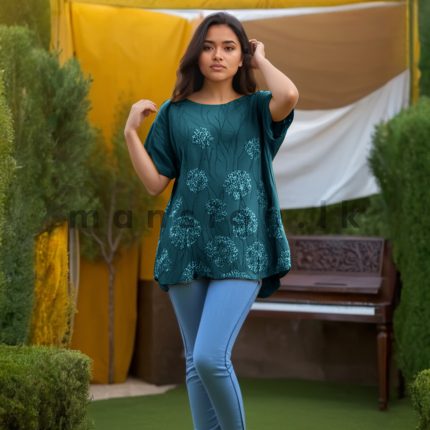Ethnic Kaftan Top - Teal