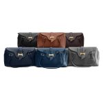 Wavy Flap Open Satchel Handbag