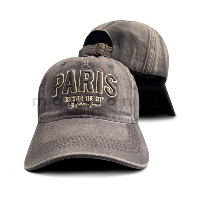 PARIS Emb Washed Cap - Image 6