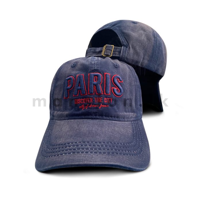 PARIS Emb Washed Cap - Image 2