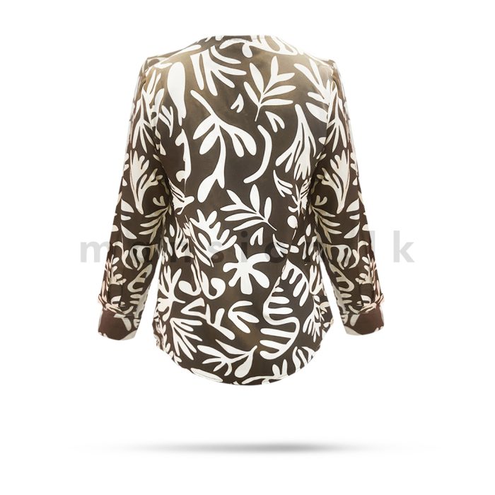 Printed Blouse - Brown - Image 2
