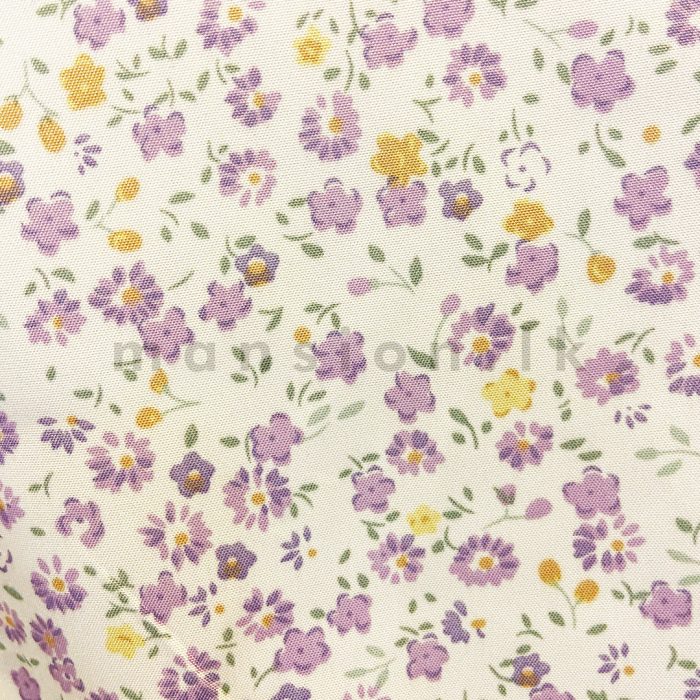 Printed V neck Blouse - Purple - Image 3
