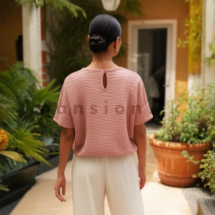 Gathered Waist Croptop - Pink - Image 2