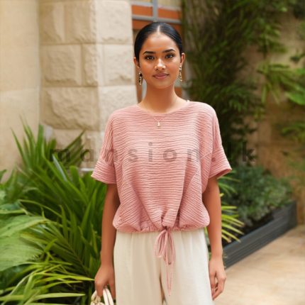 Gathered Waist Croptop - Pink