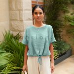 Gathered Waist Croptop - Mint