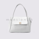 Buckle Detail Flap Satchel Handbag - Image 14