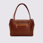 Buckle Detail Flap Satchel Handbag - Image 12