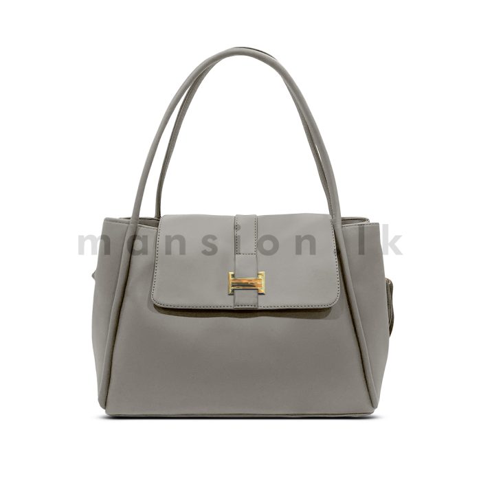 Buckle Detail Flap Satchel Handbag - Image 8