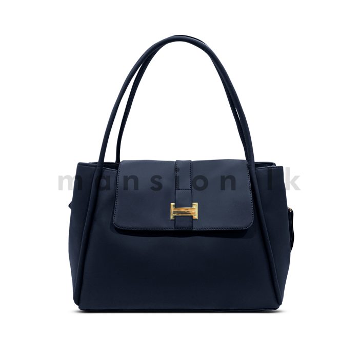 Buckle Detail Flap Satchel Handbag - Image 5