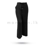 Wide-Leg Linen Pant - Black