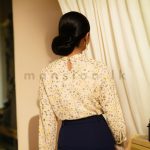 Printed Highneck Blouse - Floral - Image 2