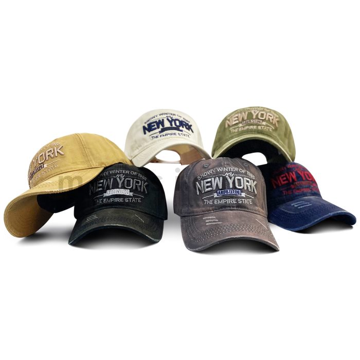 Emb NY Empire State Rough Style Cap - Image 1