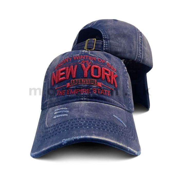 Emb NY Empire State Rough Style Cap - Image 3