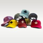 Canada Maple Leaf Emb Velvet Net Cap