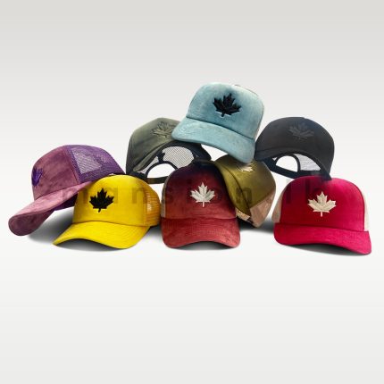 Canada Maple Leaf Emb Velvet Net Cap