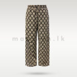 Block Print Wide-Leg Pants