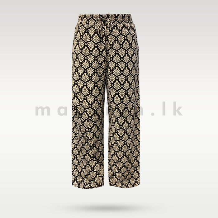 Block Print Wide-Leg Pants - Image 1