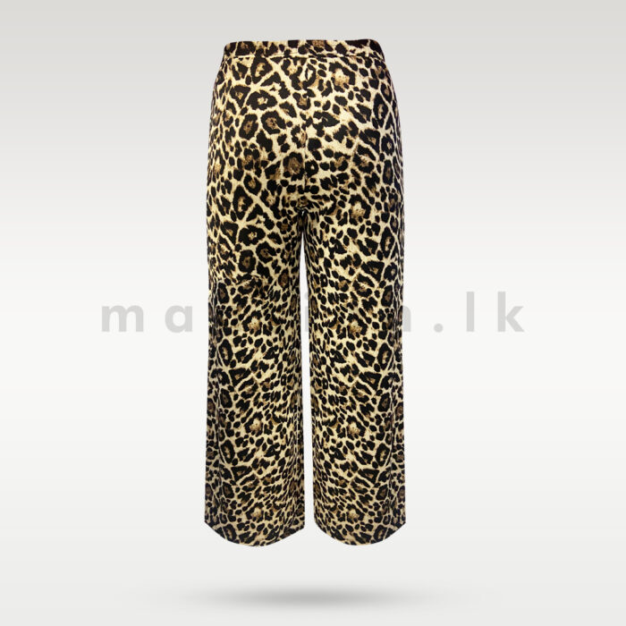 Leopard Print Wide-Leg Pants - Image 2