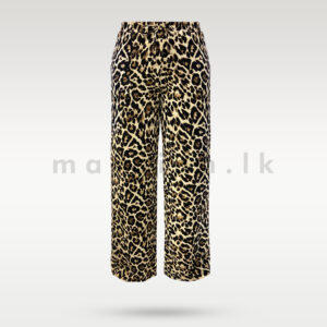 Leopard Print Wide-Leg Pants