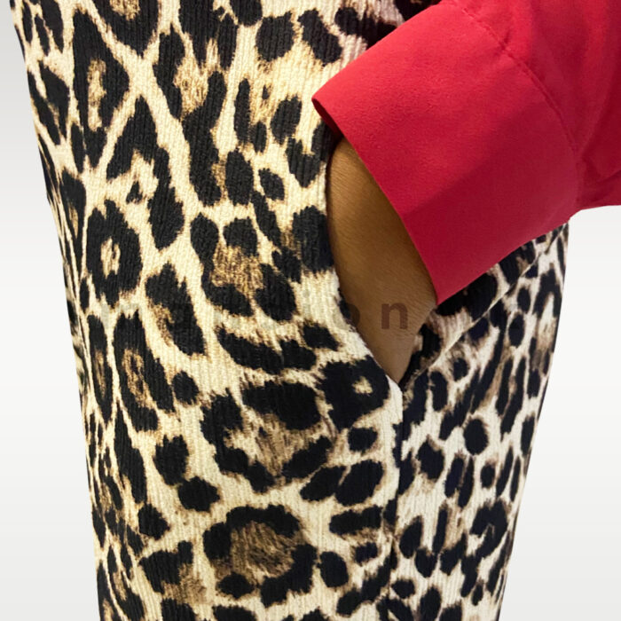 Leopard Print Wide-Leg Pants - Image 4