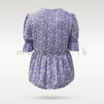 Puff Sleeve Blouse - Blue Blossom - Image 2