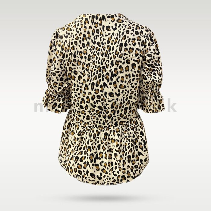 Puff Sleeve Blouse - Panther - Image 2