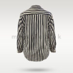 B&W Vertical Striped Button-Down Shirt - Image 2