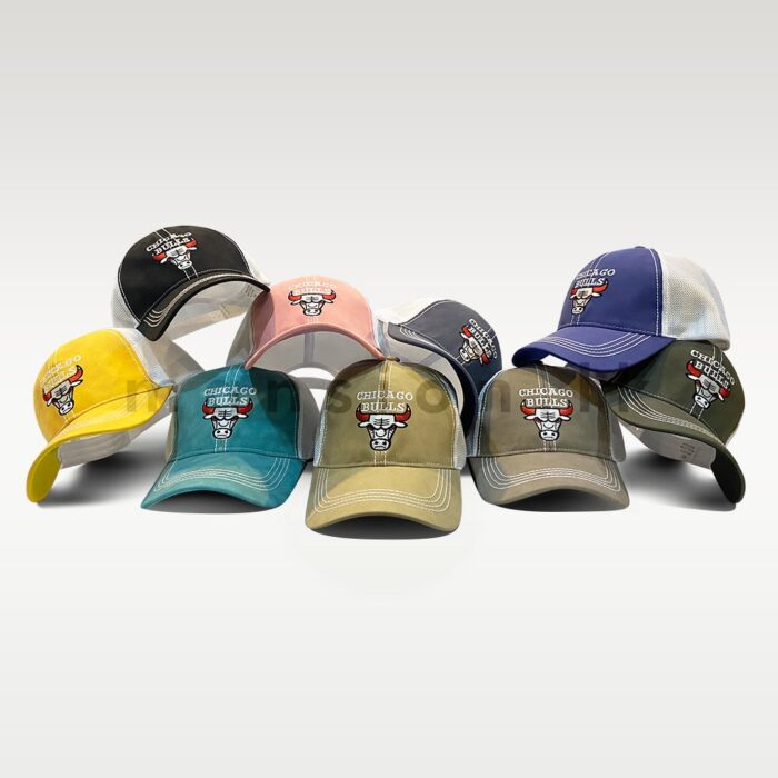 Chicago Red Horns Bulls Baseball Net Cap - Image 1