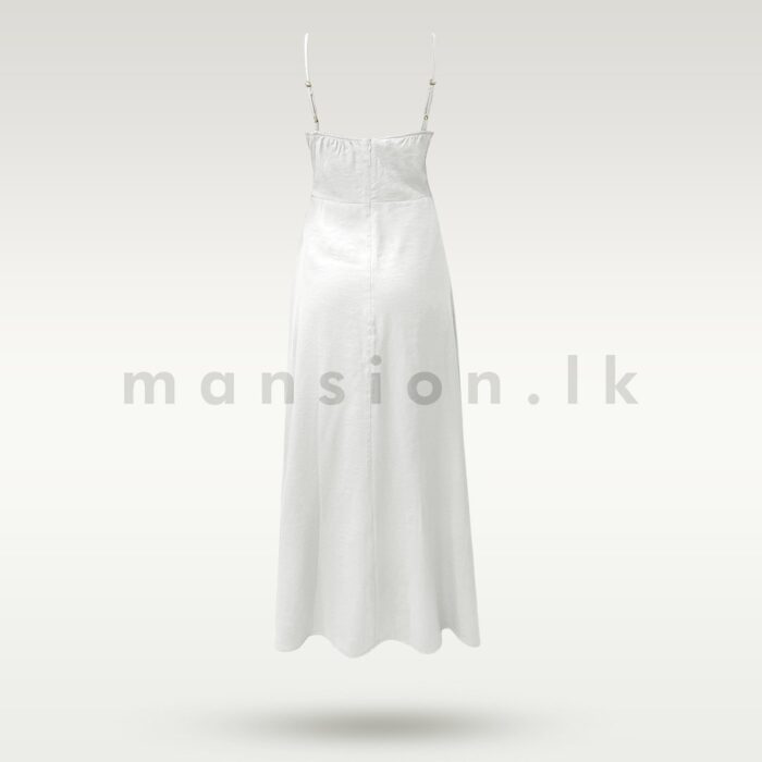 Classic Maxi Dress -White - Image 3