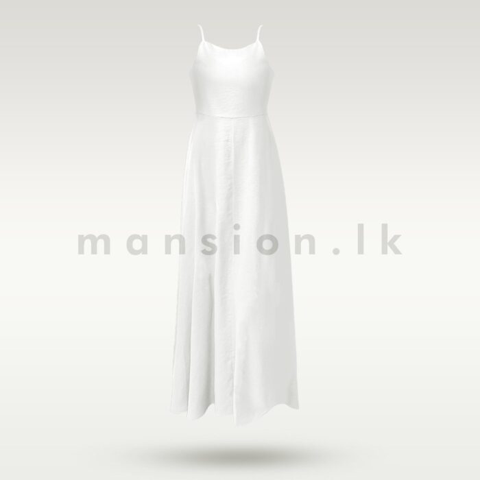Classic Maxi Dress -White - Image 1