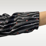 Babydoll Printed Midi Dress - Black - Image 3