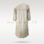 Babydoll Printed Midi Dress - White - Image 3