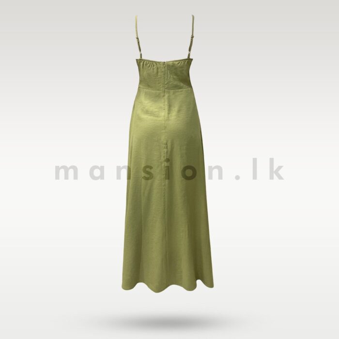 Classic Maxi Dress -Olive - Image 2