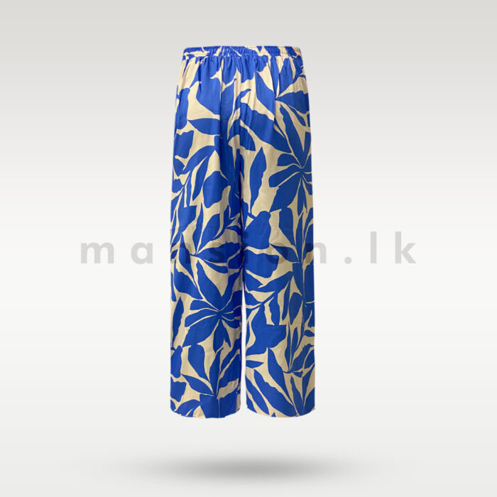 Tropical Breeze Wide-Leg Pants - Blue - Image 2