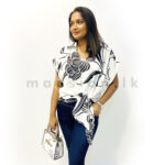 B&W Floral Oversized Blouse