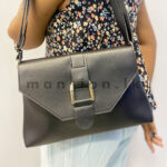 Elegant Buckle Flap Crossbody Clutch - Image 2