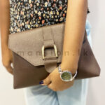 Elegant Buckle Flap Crossbody Clutch - Image 10